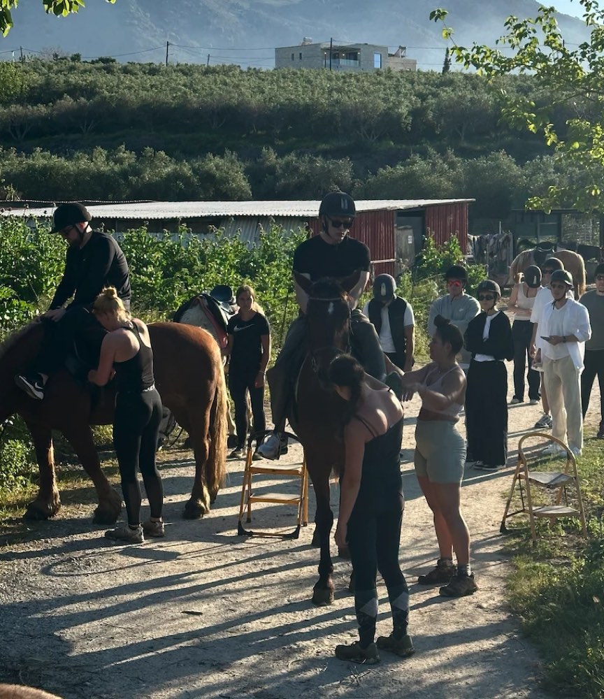 Horse riding on a members trip